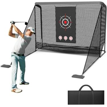 Imagem de aikeec Rede De Treino Golfe: 10X7 Pés, Estrutura Metal Resistente Com Malha Poliéster 5 Camadas E Pano Alvo, Campo Interno Externo, Projetado Para Jogadores Golfe