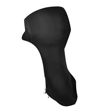 Imagem de X AUTOHAUX Capa de motor de barco 600D Oxford à prova d'água com motor de popa para 6-15HP preta