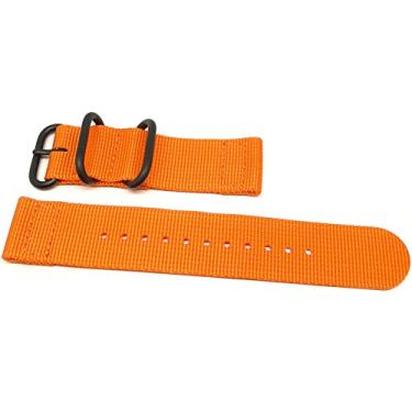 Imagem de Da Luca Pulseira de relógio de nylon balístico de duas peças - laranja (fivela PVD): 20 mm