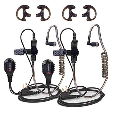 Imagem de Fone de ouvido de tubo acústico com microfone para Motorola Walkie Talkies, fone de ouvido de vigilância e PTT compatível com rádios bidirecionais Motorola BPR40/CP/CLS/DTR/PR/RDU/RMU Series (preto)