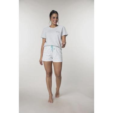 Imagem de Pijama Manga Curta Com Short Estampado Plus Size