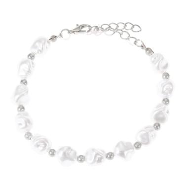 Imagem de Shejuety Pulseira elástica requintada de estilo barroco irregular para mulheres com corrente ajustável é presente de aniversário de aniversário e joias, Adjustable, Liga de aço, Sem Pedra Preciosa