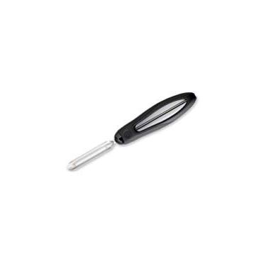 Imagem de Pampered Chef #1071 descascador de vegetais | Descascador de batata de frutas de aço inoxidável | Alças de fácil aderência | 19 cm preto