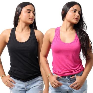 Imagem de Kit 2 Regatas Viscolycra Feminina Nadador Leve e Confortável - TechMal