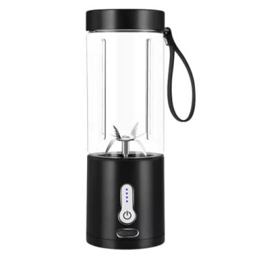 Imagem de Liquidificador portátil potente de 530 ml para smoothies shakes USB tipo C, processador de alimentos recarregável, máquina misturadora de frutas, mini copo de liquidificador