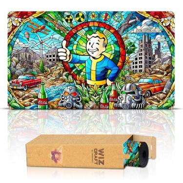 Imagem de Stained Glass Apocalypse (Stitched) - MTG Playmat - Compatible with Magic The Gathering Playmat - Play MTG, YuGiOh, TCG - Original Play Mat Art Designs & Accessories