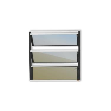 Imagem de Basculante Plus Vidro Reflex 60cm X 60cm Brimak Mix Preto