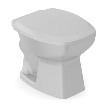 Imagem de Kit Vaso Sanitário Convencional Com Assento Queda Amortecida Thema Incepa Cinza Platina