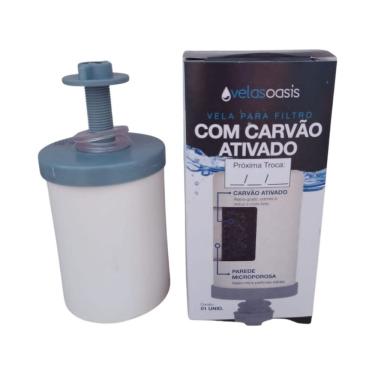 Imagem de Vela C/ Carvão Ativado Para Filtro De Água De Barro + Boia