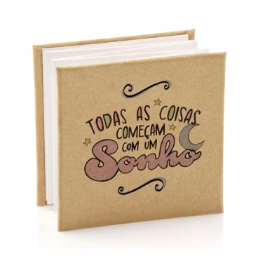 Imagem de Álbum Sanfonado 10x10cm Para 12 Fotos Sonho Bege