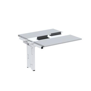 Imagem de Complemento De Mesa Plataforma Para Coworking Para 2 Pessoas 150x140 Cinza-branco