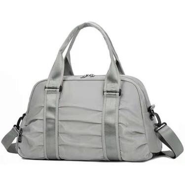Imagem de Mochila De Viagem Bolsa Esportiva Bolsa De Ginástica Bolsa Feminina De Um Ombro Bolsa Treino cinza