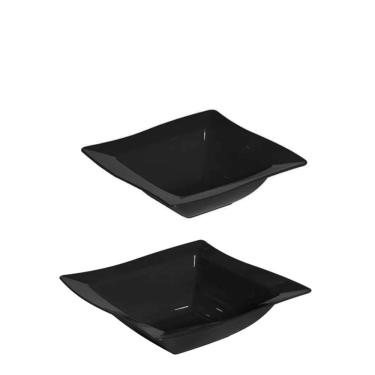 Imagem de Kit Saladeira Moove 800ml + 2l Preto Em Polipropileno Linha Tropical Vem