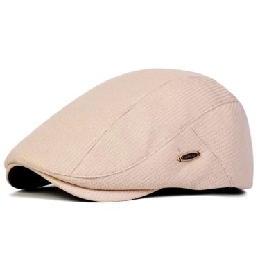 Imagem de Boina Masculina Lisa Britânica Moda Primavera E Outono Casual Bege