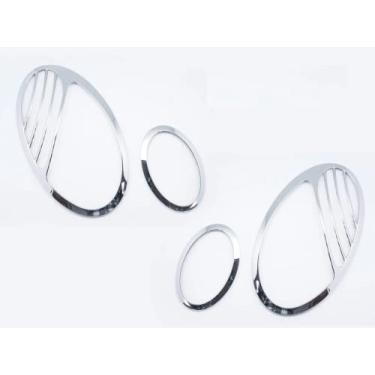 Imagem de Molduras de farol cromadas GAZOZ Desempenho para 02-06 Mercedes Benz W211 E Class - 2007 Update Look