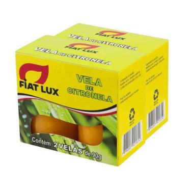 Imagem de Kit 2 Vela De Citronela Fiat Lux Caixa Com 2 Unidades Cada