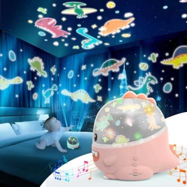 Imagem de WINICE Projetor De Estrelas, Luz Noturna Para Crianças, Teto Com Brinquedos Céu Meninos E Meninas, Presentes Aniversário, Natal, Bebês, Adolescentes, Decoração Quarto Infantil (Dinossauro Rosa)