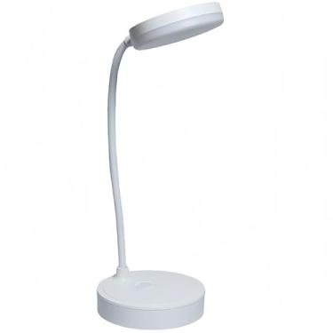 Imagem de Luminária Abajur de Mesa LED Luz Recarregável Touch Haste Flexível Lâmpada De Estudo