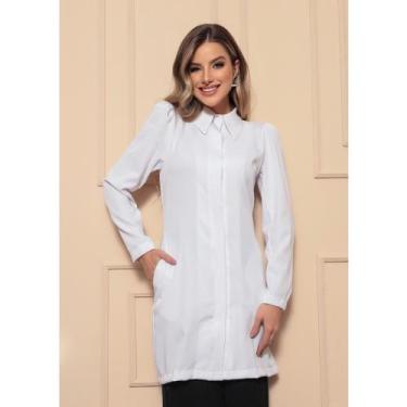 Imagem de Jaleco Feminino Manga Bufante Branco Dream - Gardenia Jalecos, PP