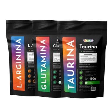 Imagem de Taurina - L-Glutamina - L-Arginina  150g  vitaease, Sem sabor