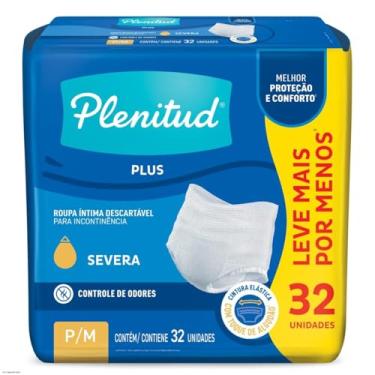 Imagem de Plenitud Protect Plus - Roupa Íntima para Incontinência, tamanho P/M, 32 unidades