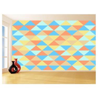 Imagem de Papel De Parede Geométrico Triângulos Abstrato 3,5M Gmt38 - Você Decor