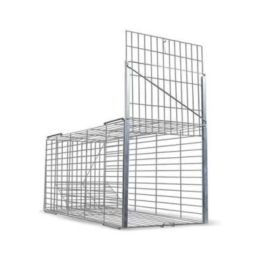 Imagem de Gaiola armadiha gatoeira armadilha pega animais sem machucar aço - BRO