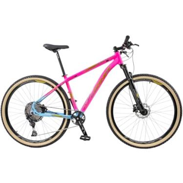 Imagem de Mountain Bike 12v - Rino Escape 1x12 - Hidraulico - K7 11/50 (15, Rosa/Azul bebê)