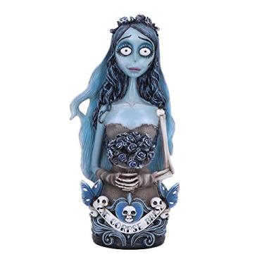 Imagem de Nemesis Now Busto oficial da noiva cadáver de Emily, 29,3 cm, resina, azul, mercadoria oficialmente licenciada por cadáver, busto de noiva Emily the Corpse Bride, fundido na melhor resina, pintado à