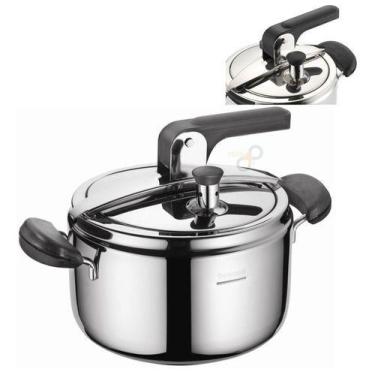 Imagem de Panela De Pressão Barazzoni 5l Preta Imeltron Cozinha Cor Cinza