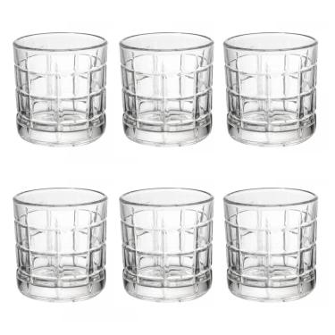 Imagem de Conjunto de Copos de Cristal para Água/Whisky 6 Peças 330 ml Square Lyor