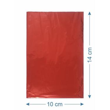 Imagem de 50 Saco de Presente Metalizado 10x14cm - AAZ, Vermelho