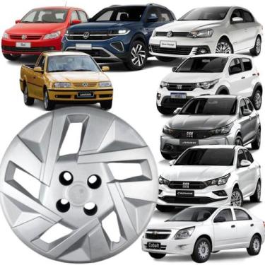 Imagem de 1 Calota T-cross aro 14 Sport Cubo Baixo Prata Parafuso - Grid