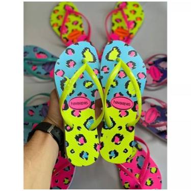 Imagem de Chinelo Sandália Feminino Slim Estampado Confortáveis lançamento verão