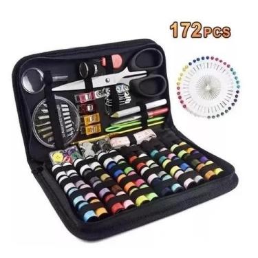 Imagem de Kit De Costura Agulhas Tesoura Linhas Completo Com 172 Peças - Minymix