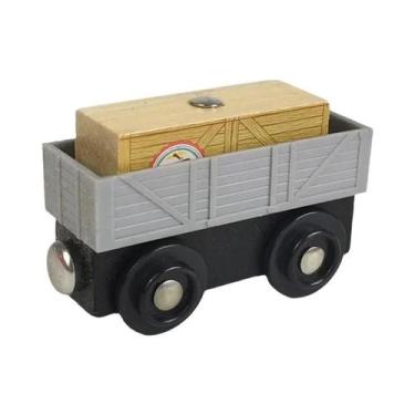 Imagem de Brinquedo Modelo De Locomotiva De Trem Magnético De Madeira Infantil C