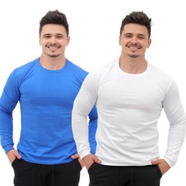 Imagem de kit 2 Camisetas Manga Longa Algodão meia estação segunda pele - Techma