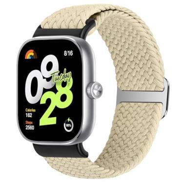 Imagem de WNIPH Pulseiras trançadas compatíveis com Xiaomi Redmi Watch 5/Watch 4/Smart Band 9 Pro/8 Pro, pulseiras de substituição de nylon esportivas elásticas ajustáveis para mulheres e homens