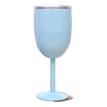 Imagem de Taça Copo Térmico Vinho Em Aço Inoxidável Com Tampa 500ml - Sem marca,