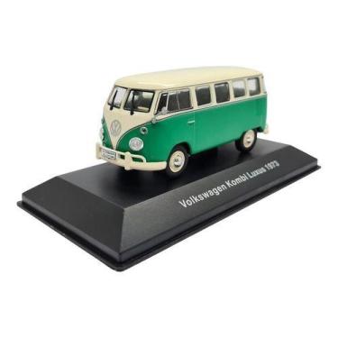 Imagem de Miniatura Coleção Volkswagen Nº03 Kombi Luxo 1973 Verde 1:43 - Planeta