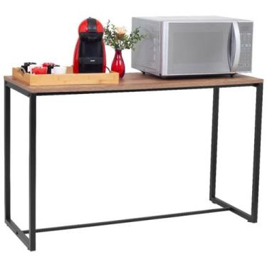 Imagem de Aparador Para Cozinha Estilo Industrial Preto Fosco - HomeFull