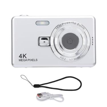Imagem de Câmera digital de 2.4 polegadas 16x Zoom 50MP de alta resolução 4K Video Compact Selfie Camera para viagem fotográfica (32 GB)