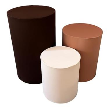 Imagem de Kit Capa Trio de Cilindro Decoração Festa Veste Facil(MARROM/CHOCOLATE/BEGE)