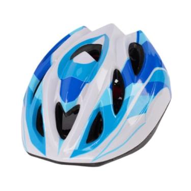Imagem de KiBcsLic Capacete de bicicleta para crianças, ajustável, moderno, leve, proteção, capacete de bicicleta para escalada, ciclismo, patinação, Azul