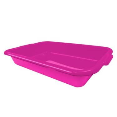 Imagem de Bandeja Infantil de Plástico Rosa, Resistente, 35 cm
