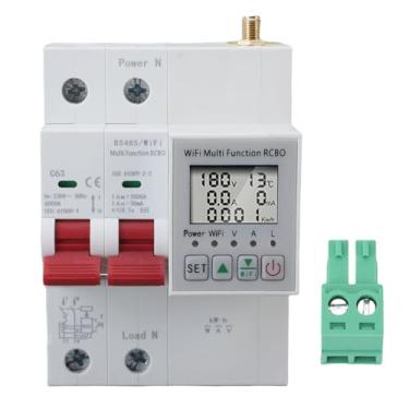 Imagem de WALFRONT Breaker WiFi Smart Breaker 63a Controle de Aplicativo Vazamento Interruptor de Ar Em Protetor de Tensão RCBO Com Timer para Controle de Voz Smart Life