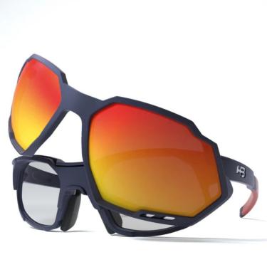 Imagem de Óculos De Sol Ciclismo Esportivo Hb Rush Black Red Chrome - Fórmula Bike