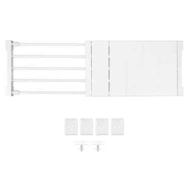 Imagem de Prateleira de tensão do armário Munefe, divisor de armário ajustável, rack de armazenamento de 24 cm de largura para guarda -roupa do gabinete (Comprimento 30−40cm/11.8-15.7in) (38−55cm / 15-21,7 de