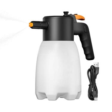 Imagem de Pulverizador de espuma, pulverizador de bomba sem fio - 1,8L de limpeza portátil recarregável para jardim de pet -pet motocicleira janela home pátio