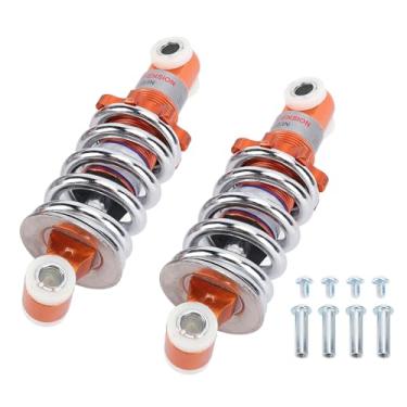 Imagem de lyrlody Choque Dianteiro Ajustável, 2Pcs 125 Milímetros Motorcycle Air Shock Absorbers Damper Spring Damper, Absorber Liga de Alumínio Amortecimento para Mini Bike Scooter Substituição